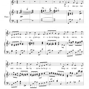 Sejahtera Malaysia (arr.) - for treble soloist and piano
