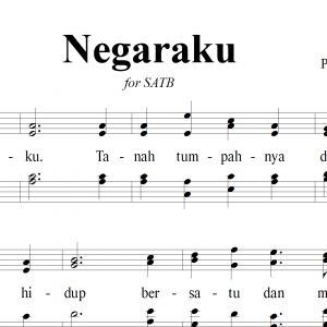 Negaraku (arr.) - for SATB a cappella