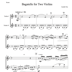 Bagatelle for Two Violins