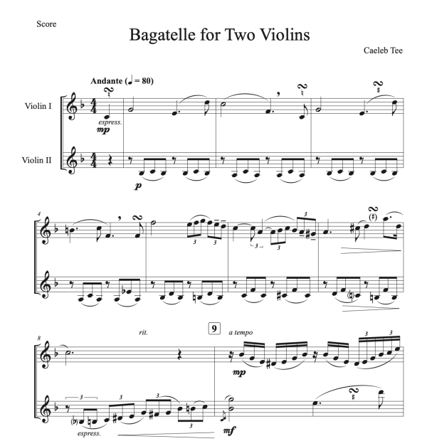 Bagatelle for Two Violins
